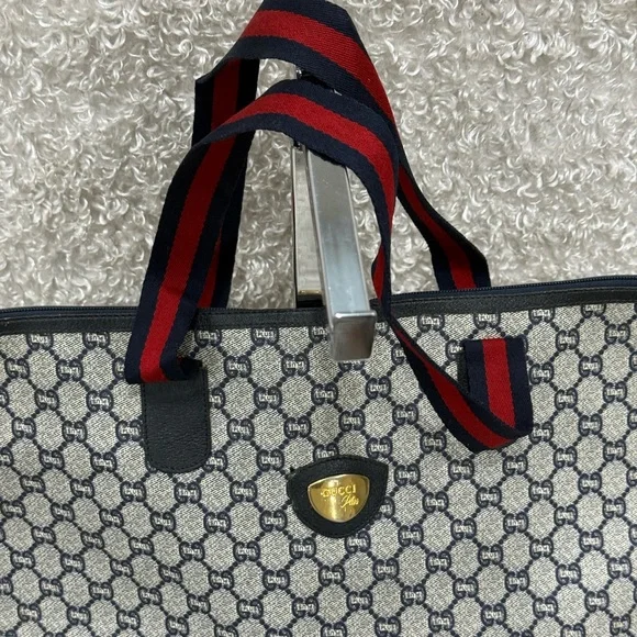 Gucci GG Plus Gray Monogram Tote Bag - Picture 3 of 16